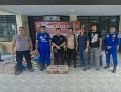 Bantuan Polres Bitung untuk Warga Sitaro Pasca Erupsi Gunung Ruang