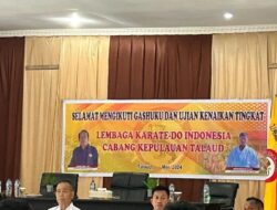 Dojo Lemkari Polres Kepulauan Talaud Gelar Ujian Kenaikan Tingkat