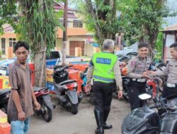 Patroli Samapta Polresta Manado Amankan 3 Motor Tanpa Plat Nomor di Kombos Timur 