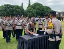 Kapolres Banyuasin Pimpin Upacara Sertijab PJU Polres Banyuasin