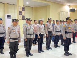 Kapolresta Manado Bersama PJU dan Kapolsek Jajaran Ikuti Upacara Pemuliaan Nilai-nilai Tribrata 