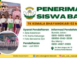 TK Kemala Bhayangkari 02 Manado Memulai Penerimaan Siswa Baru untuk Tahun Ajaran 2024-2025