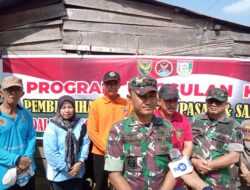 Program Unggulan Kasad Satgas TMMD 121 Kodim 0430/Banyuasin Bersih-bersih Area Pasar