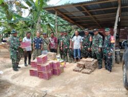 Tinjau Lokasi Banjir di Batin XXIV, Danramil 415-03/Ma Tembesi Salurkan Bantuan untuk Warga