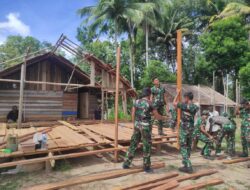 Budayakan Gotong royong, Satgas 141 Membangun Rumah Warga