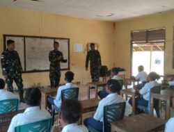 Peduli Pendidikan, Satgas Yonif 144/JY Berikan Pengajaran di SMK Agribisnis Teknologi Mindiptana