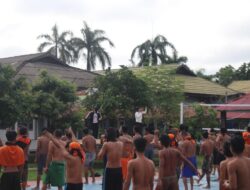 WBP Blok Bravo Lapas Banjarmasin Laksanakan Senam Pagi Bersama
