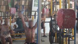 WBP Lapas Banjarmasin Asik Gunakan Fasilitas Fitnes Di Pagi Hari