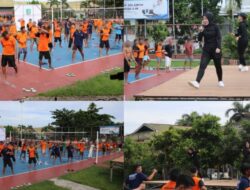 Instruktur Tia dan Stevi Pimpin Senam Pagi Enerjik di Lapas Kelas IIA Banjarmasin