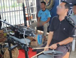 Alunan Musik LP Project Band Meriahkan Area Kunjungan Lapas Kelas IIA Banjarmasin