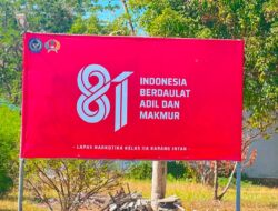 Sambut HUT ke-81 RI, Lapas Narkotika Karang Intan Pasang Umbul-Umbul dan Dekorasi Merah Putih
