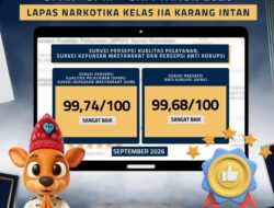 Pelayanan Publik Raih Nilai 99,74, Lapas Narkotika Karang Intan Pertahankan Predikat Sangat Baik